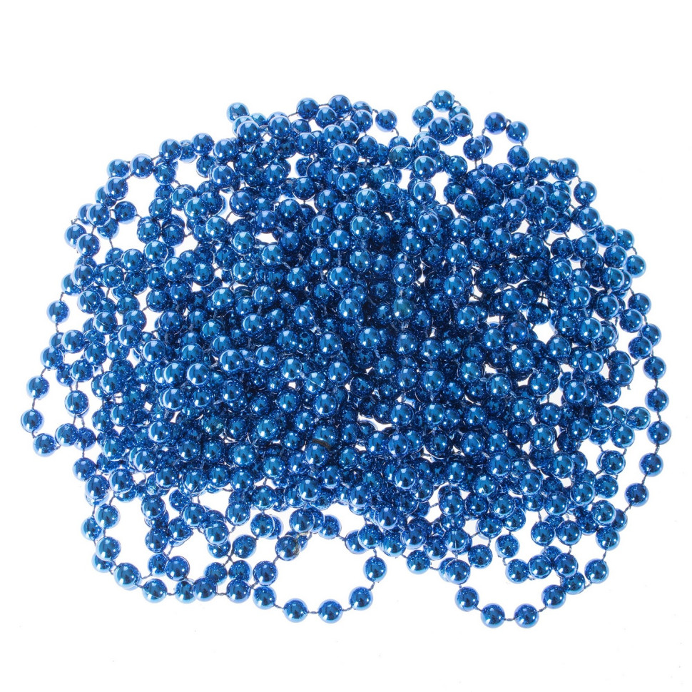 Намисто на ялинку новорічне Springos CA0059 d=8 мм, 10 м, Blue