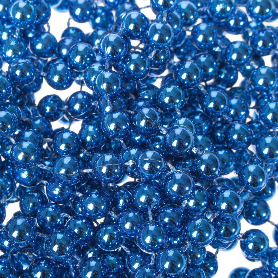 Намисто на ялинку новорічне Springos CA0059 d=8 мм, 10 м, Blue