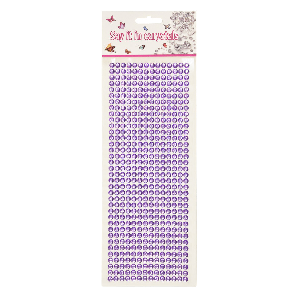 Наклейки декоративные Bambi XY-004(Violet) на планшетке 504 шт