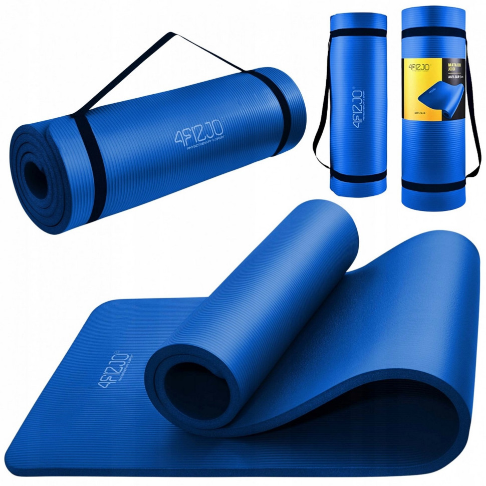 Коврик спортивный 4FIZJO 4FJ0432 NBR 180 x 60 x 1 см, Navy Blue