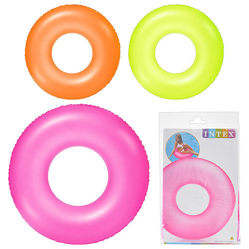 Надувной круг Intex 59262 Неоновый, 91 см