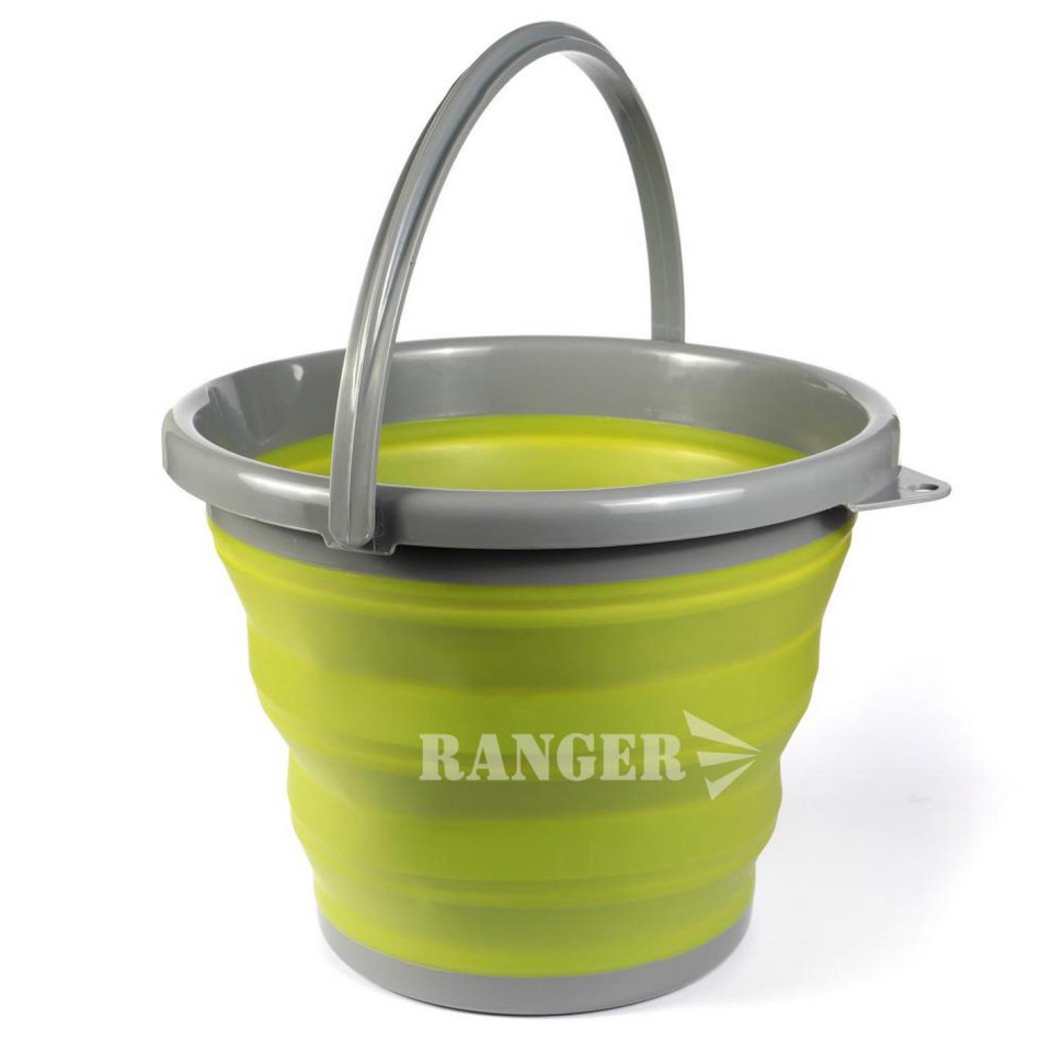 Ведро силиконовое складное Ranger 10 л салатовый RA 8852