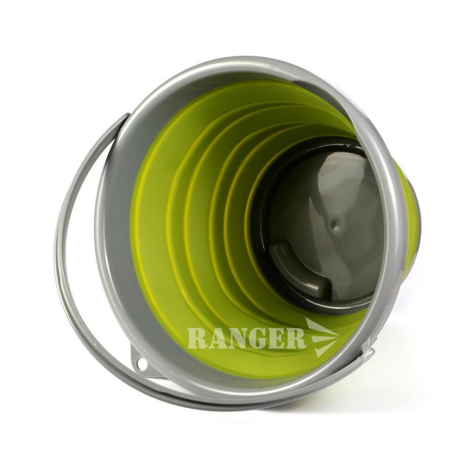 Ведро силиконовое складное Ranger 10 л салатовый RA 8852