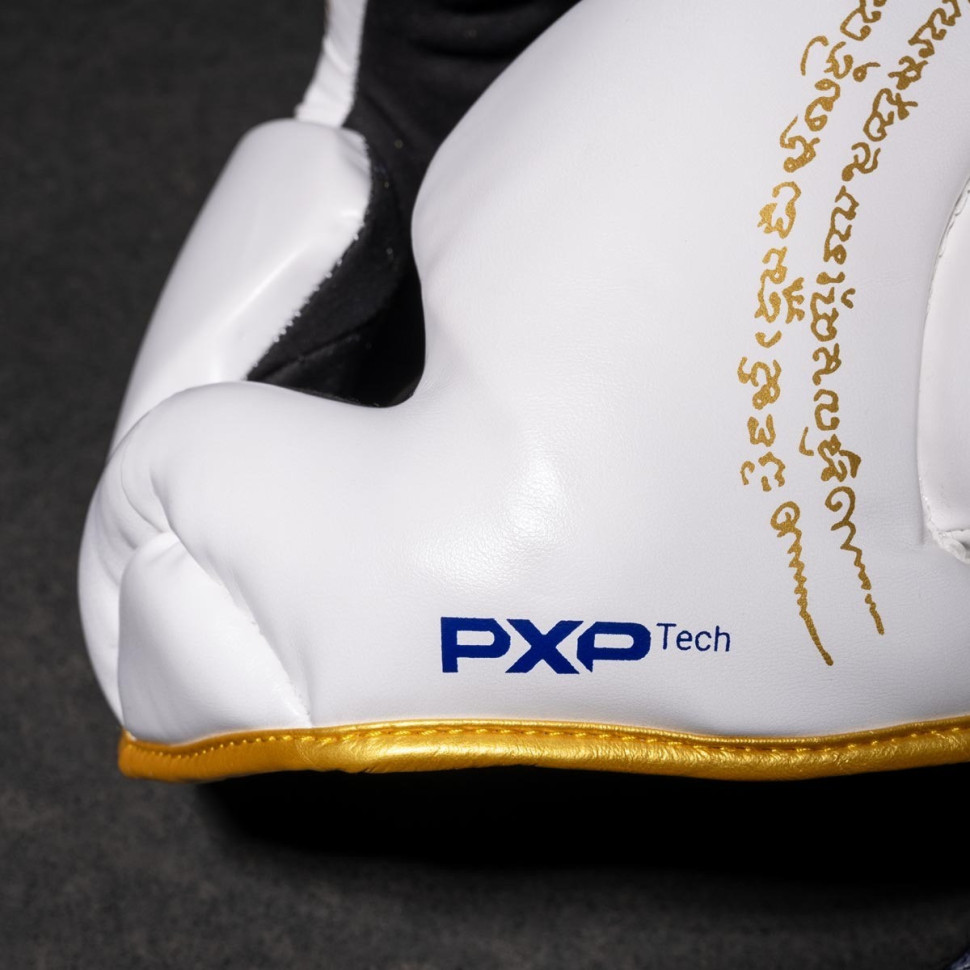 Боксерський шолом Muay Thai Full Face Phantom PHHG2683 White Gold (капа в подарунок)