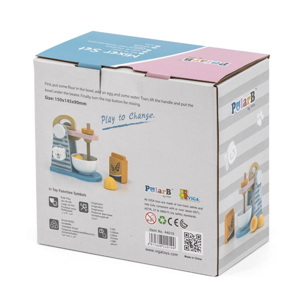Игрушечный миксер Viga Toys PolarB 44019 деревянный