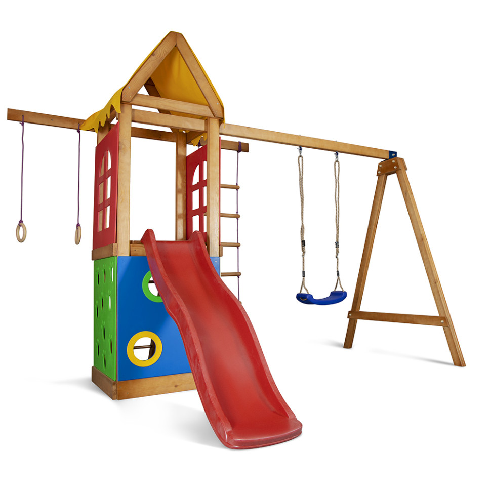 Детский игровой комплекс SportBaby Babyland-25 качели и горка