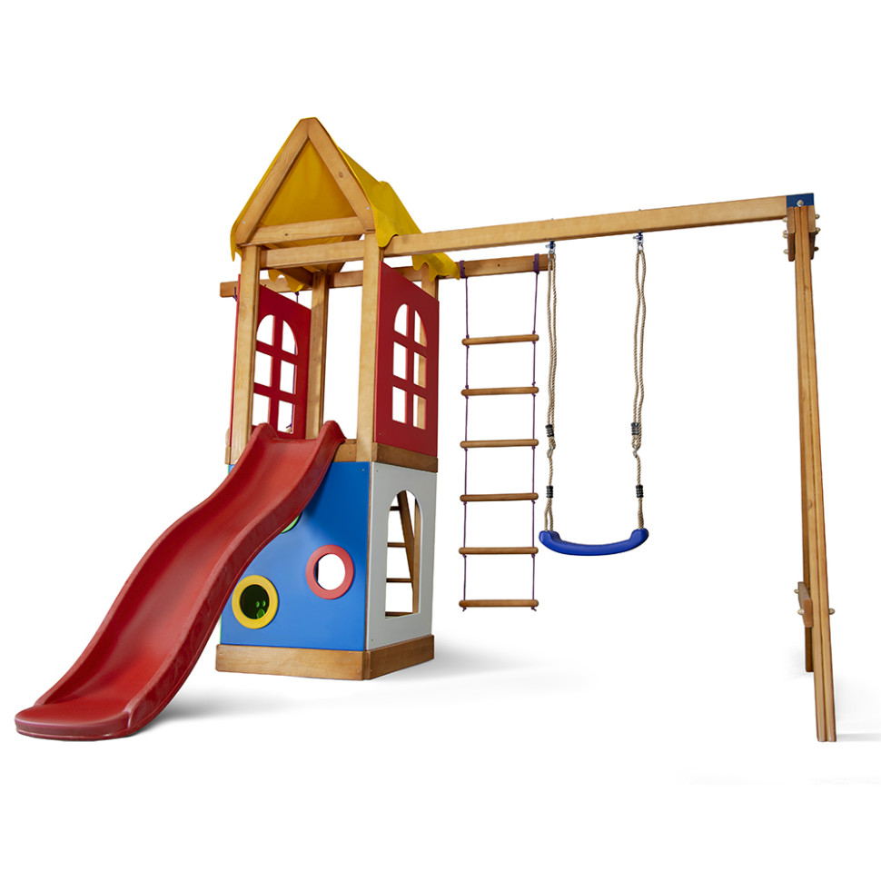 Детский игровой комплекс SportBaby Babyland-25 качели и горка