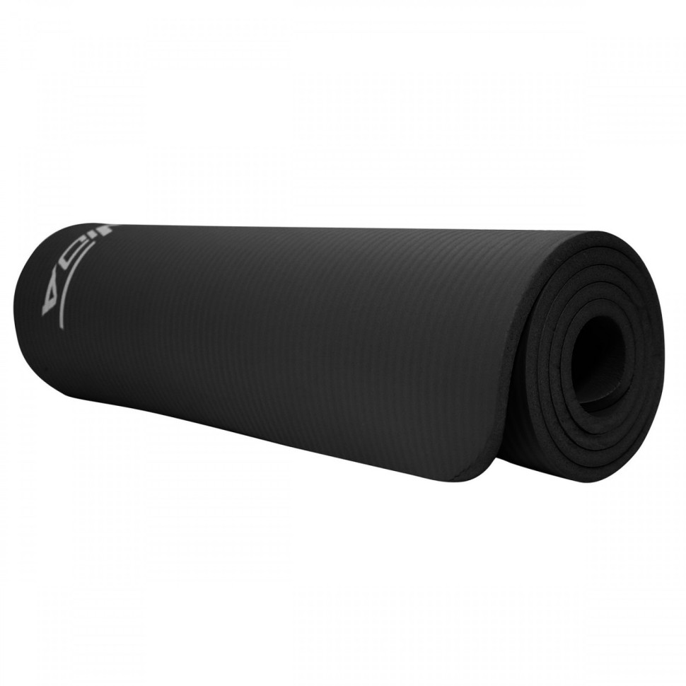 Коврик (мат) спортивный NBR SportVida SV-HK0166 для йоги и фитнеса Black