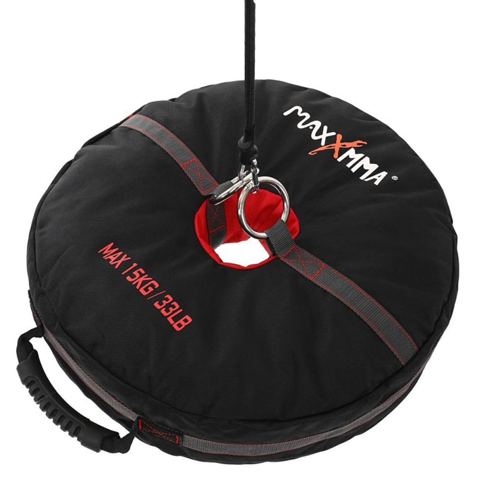 Груша боксерська пневматична на розтяжках з обважнювачем MaxxMMA 4163TT 22 см 