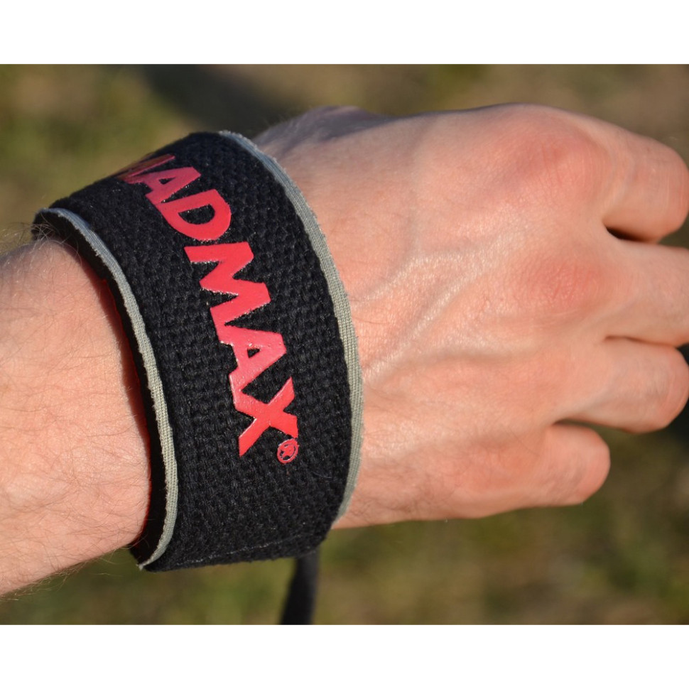 Лямки для тяги PWR Straps MadMax MFA-267-U, Black/Grey/Red