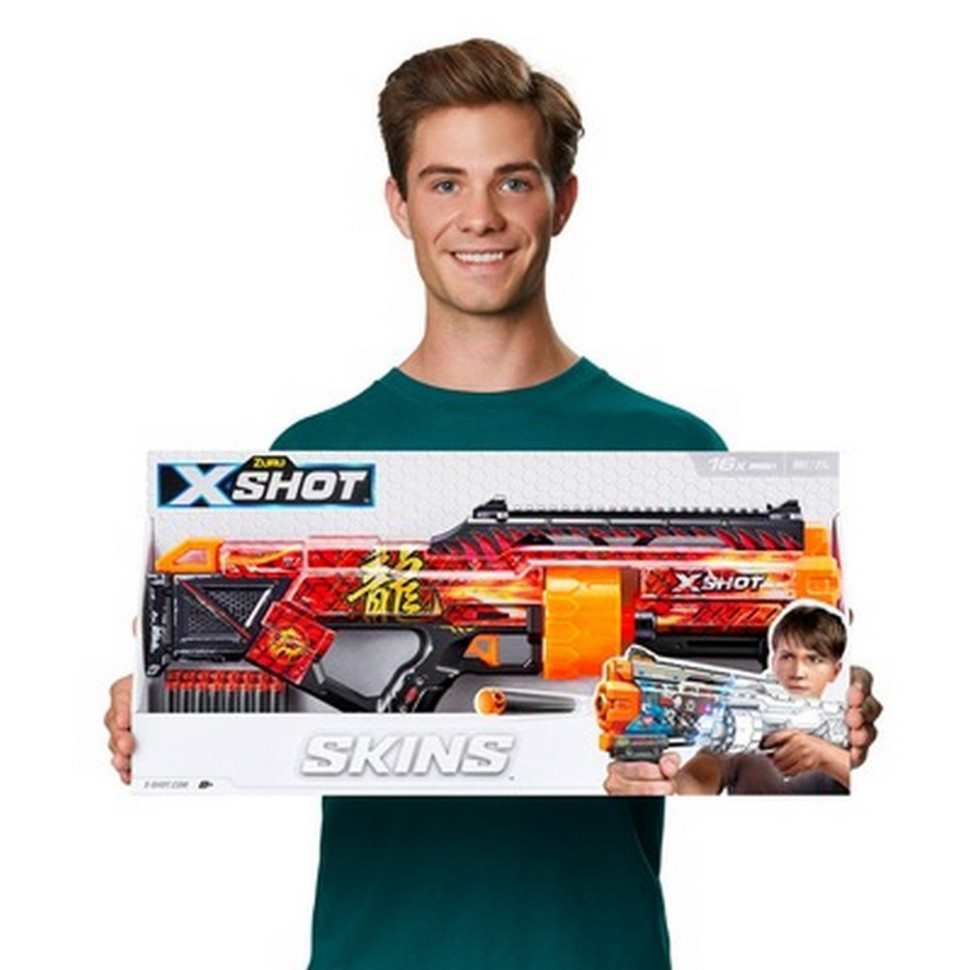 Скорострельный бластер X-SHOT 36518H Skins Last Stand Faze (16 патронов)