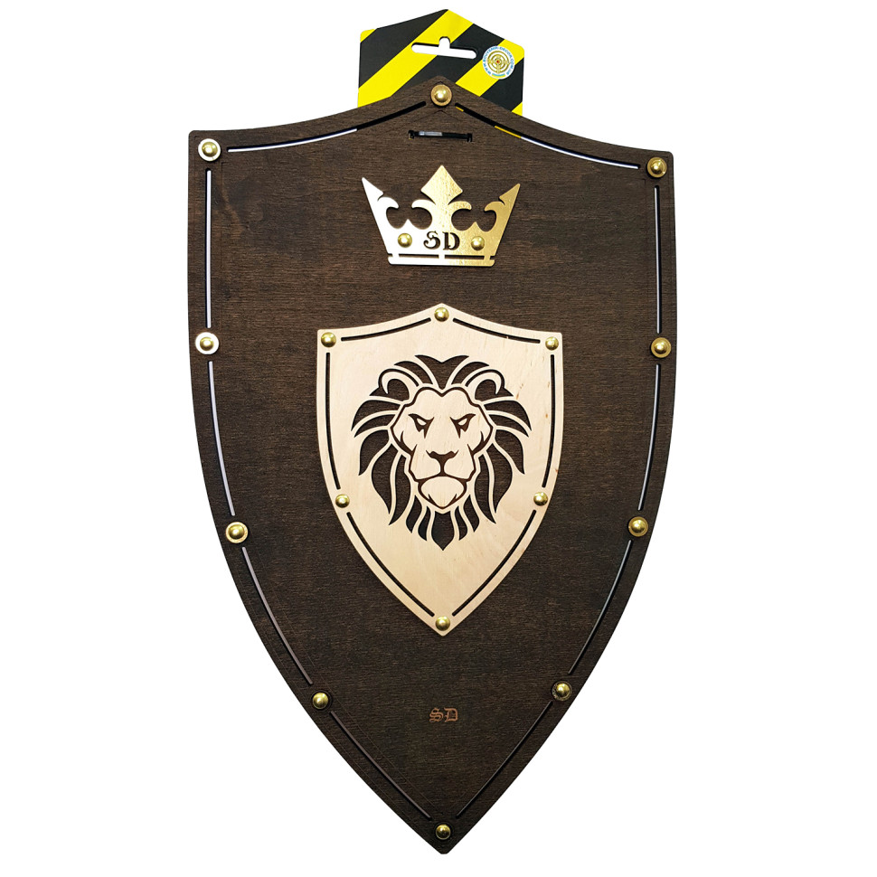 Сувенирный деревянный щит «ЛЕВ Венге» Сувенир-Декор LION 47х30 см