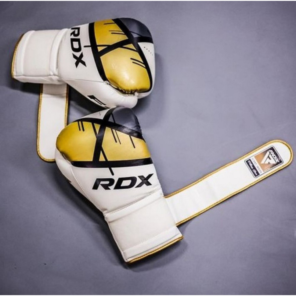Боксерські рукавиці F7 Ego RDX Inc Limited BGR-F7GL-16oz, Golden 16 унцій (капа в комплекті)