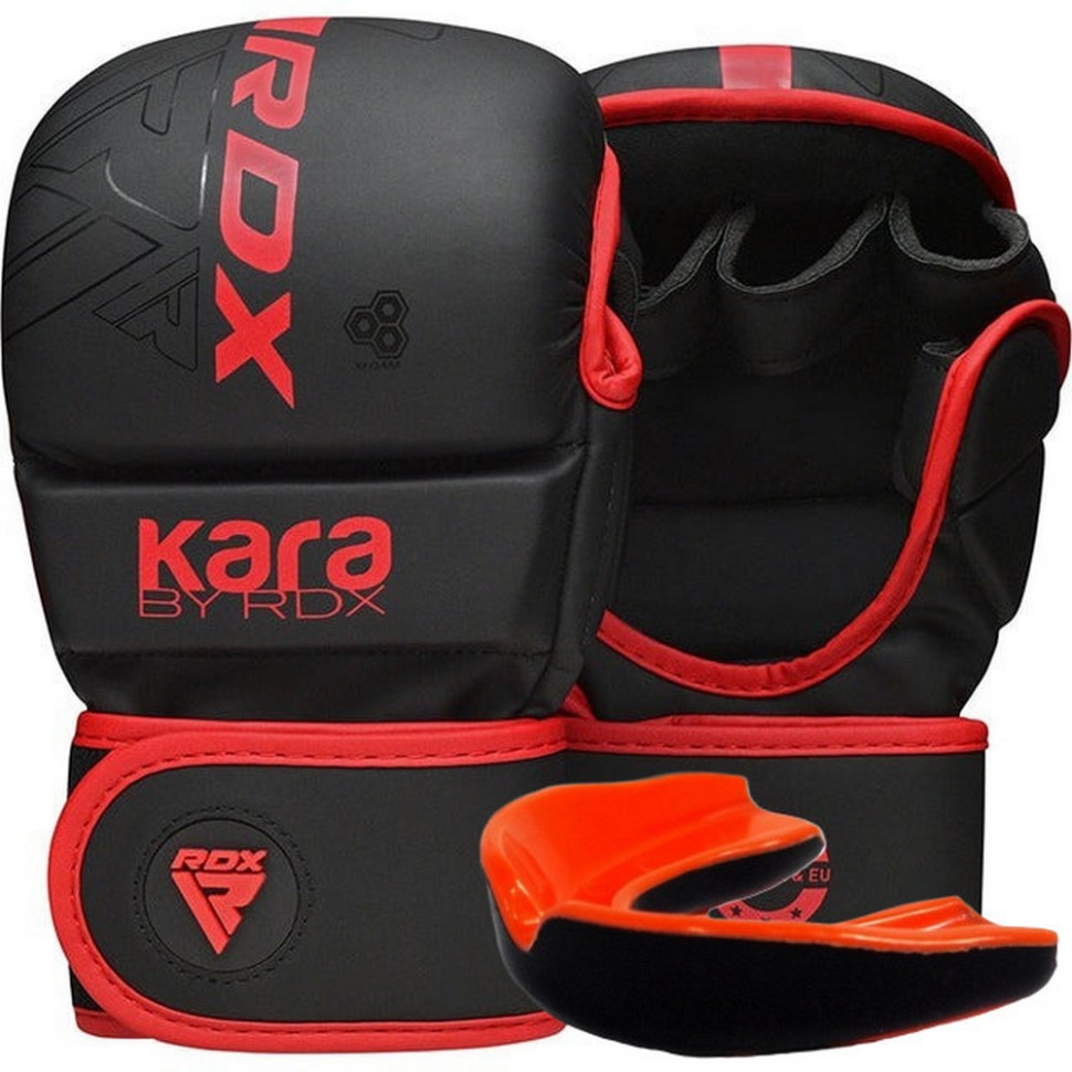 Перчатки для ММА F6 KARA Matte RDX Inc Limited GSR-F6MR-L/XL+ Red, L/XL (капа в комплекте)