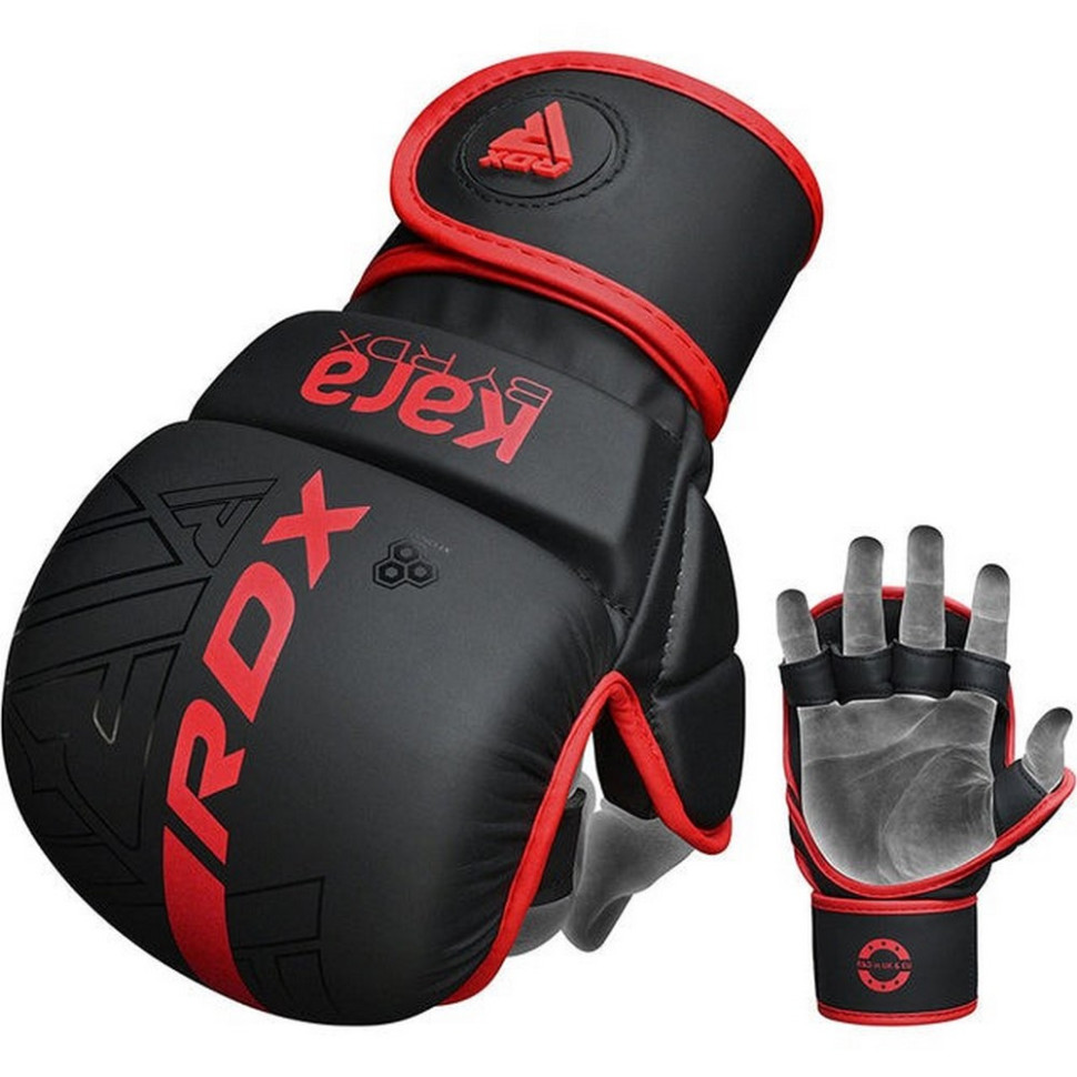 Перчатки для ММА F6 KARA Matte RDX Inc Limited GSR-F6MR-L/XL+ Red, L/XL (капа в комплекте)