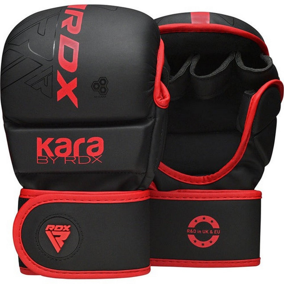 Перчатки для ММА F6 KARA Matte RDX Inc Limited GSR-F6MR-L/XL+ Red, L/XL (капа в комплекте)
