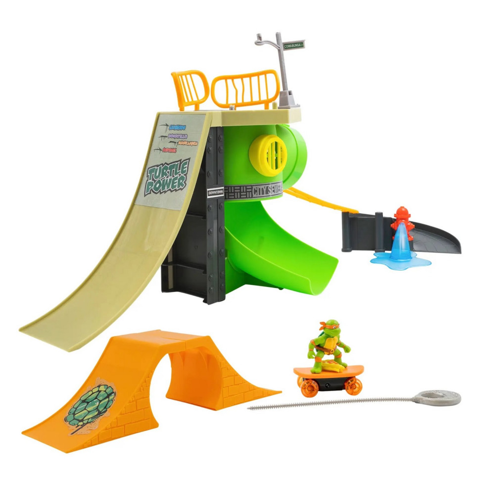 Ігровий набір Черепашки-ніндзя класичні Чумовий скейт-парк Funrise 71044 з фігуркою