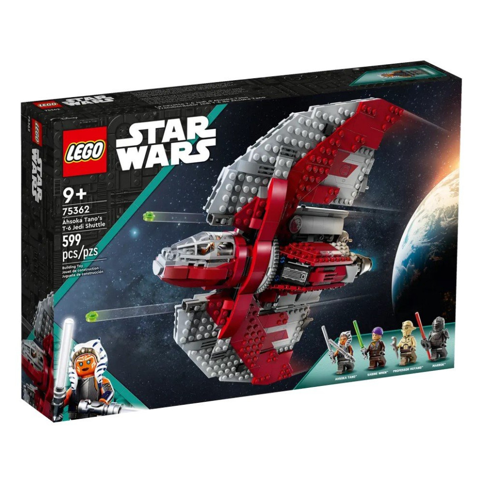 Конструктор Шаттл джедаев T-6 Асоки Тано LEGO 75362, 601 деталь