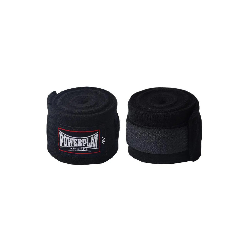 Бинты для бокса PowerPlay PP_3047_4m_Black, Чорні (4м)