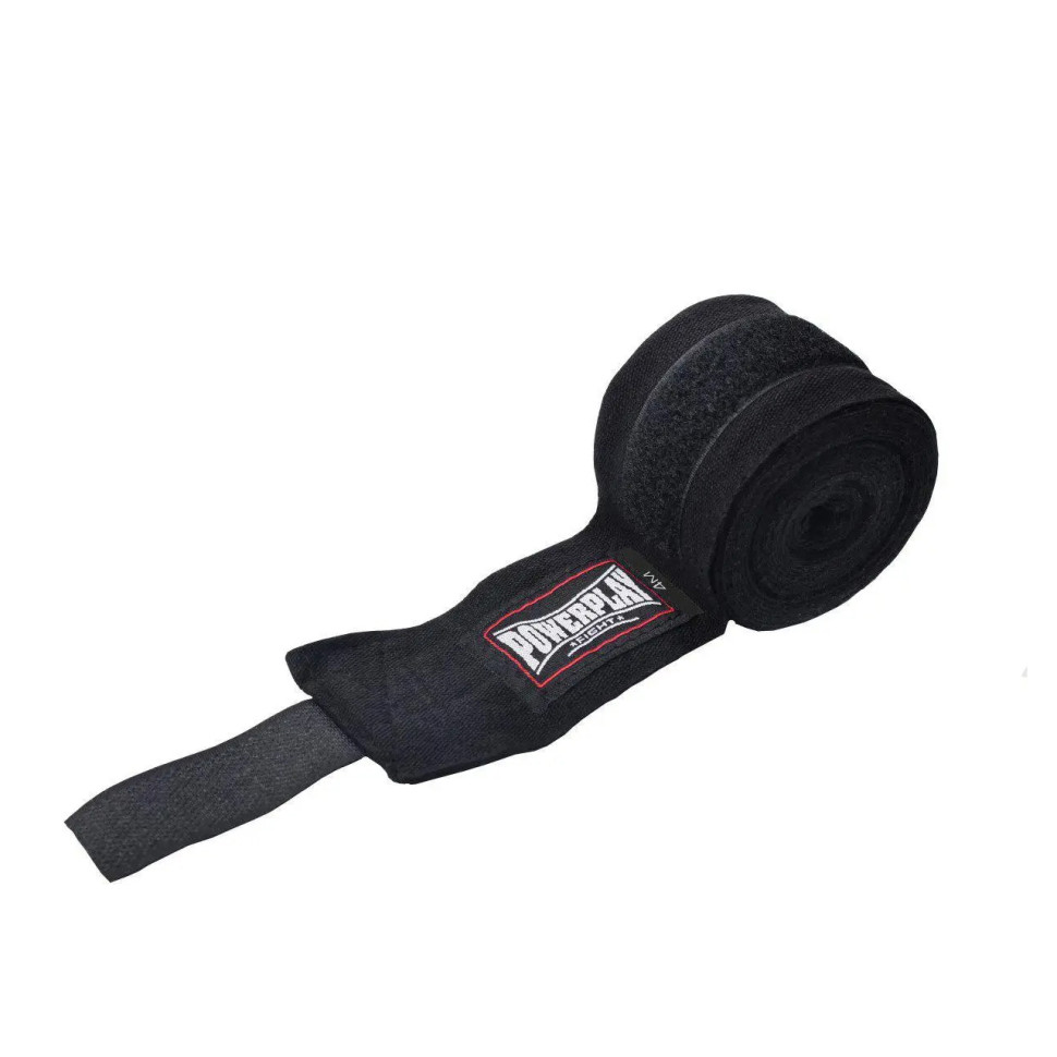 Бинты для бокса PowerPlay PP_3047_4m_Black, Чорні (4м)