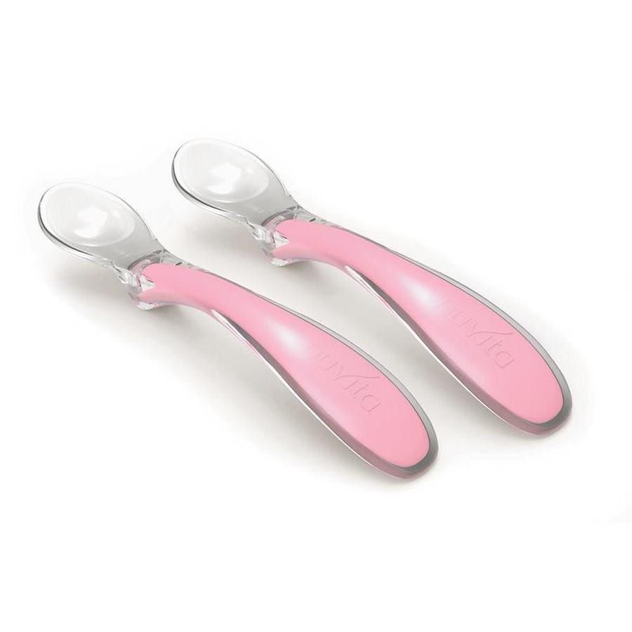 Набор силиконовых ложечек Nuvita для кормления Easy Eating 6м+ 2 шт. Розовый NV8480COOLPINK