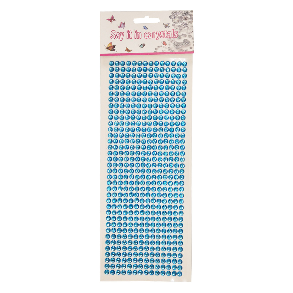 Наклейки декоративные Bambi XY-004(LIght-Blue) на планшетке 504 шт