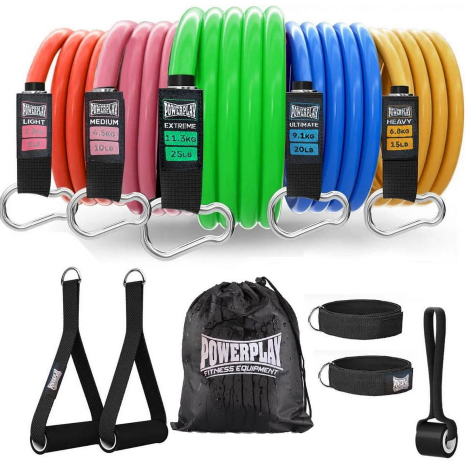 Набор трубчатых эспандеров PP-4102 Expander Set PowerPlay PP-4102_5set 35 кг