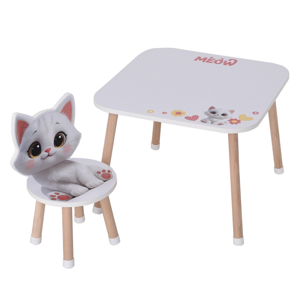 Деревянный детский столик Bambi M 502-2 со стульчиком