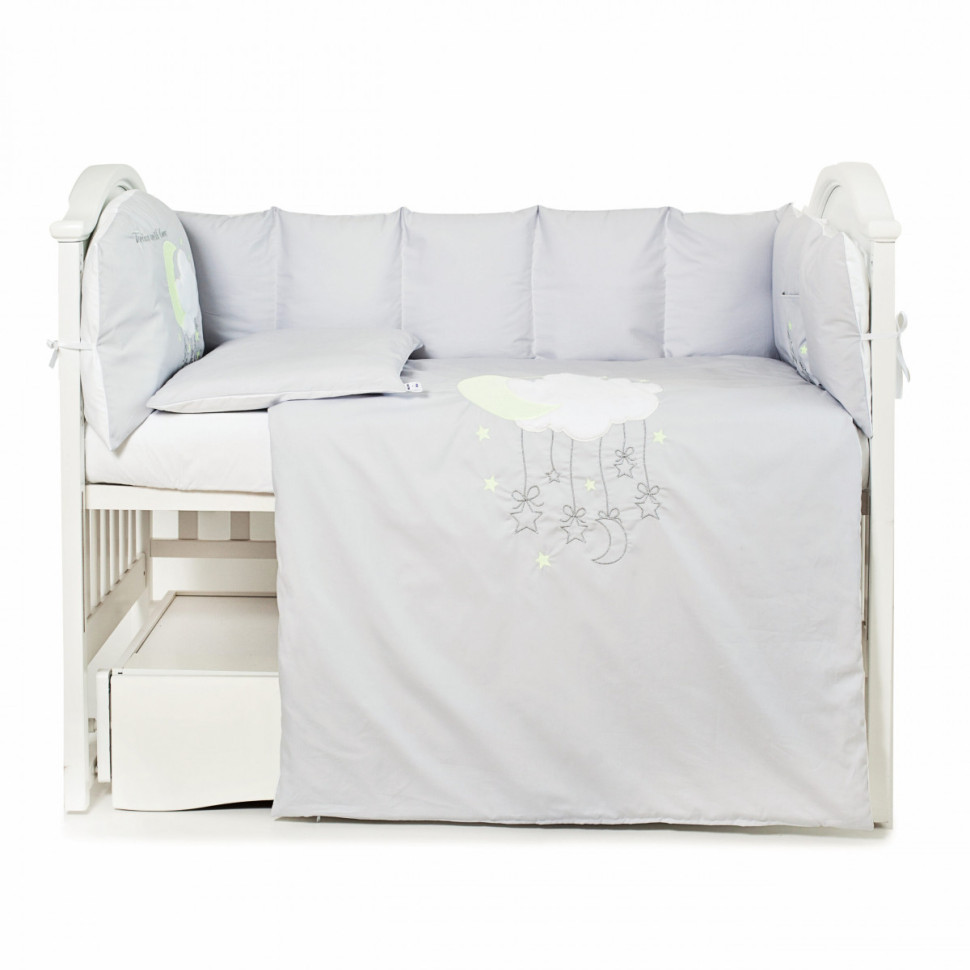 Постільний комплект білизни Babycentre & Moonlight Twins 4011-BTMO-10, 6 елементів