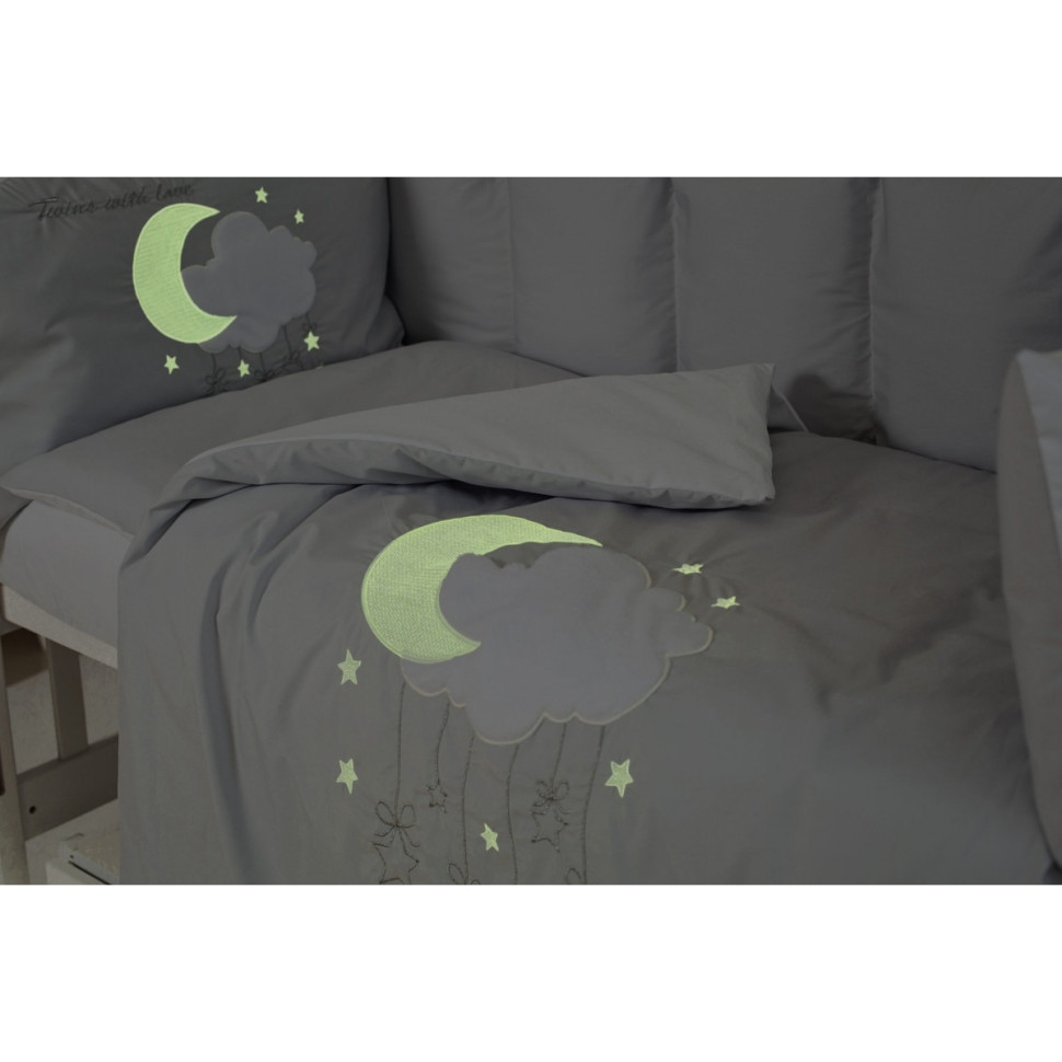 Постільний комплект білизни Babycentre & Moonlight Twins 4011-BTMO-10, 6 елементів