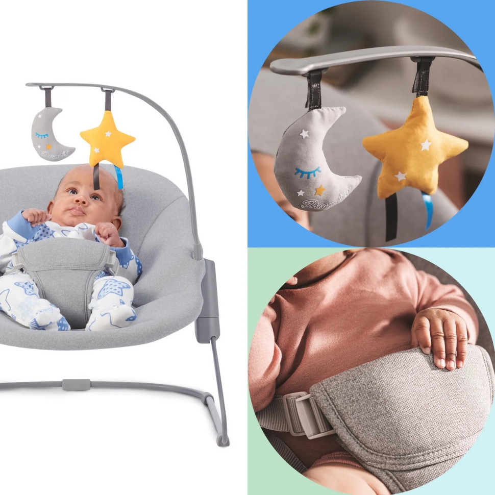Шезлонг-гойдалка Kinderkraft KBCALM00GRY0000 Calmee Grey