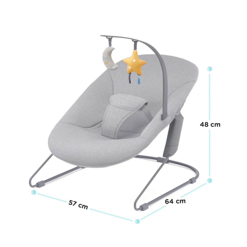 Шезлонг-гойдалка Kinderkraft KBCALM00GRY0000 Calmee Grey