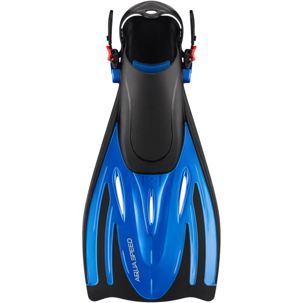 Ласти дитячі WOMBAT KID Aqua Speed​​ 528-11-1 чорний, синій, розмір 27-31