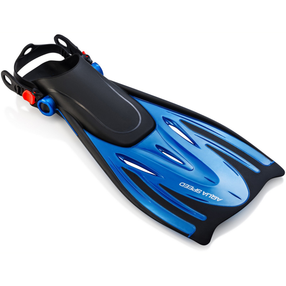 Ласти дитячі WOMBAT KID Aqua Speed​​ 528-11-1 чорний, синій, розмір 27-31