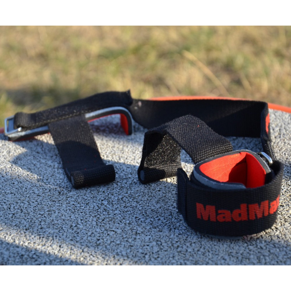 Лямки для тяги PWR Straps+ MadMax MFA-332-U, Black/Grey/Red
