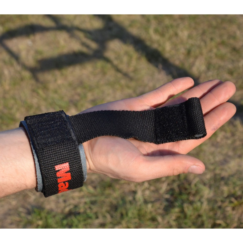 Лямки для тяги PWR Straps+ MadMax MFA-332-U, Black/Grey/Red