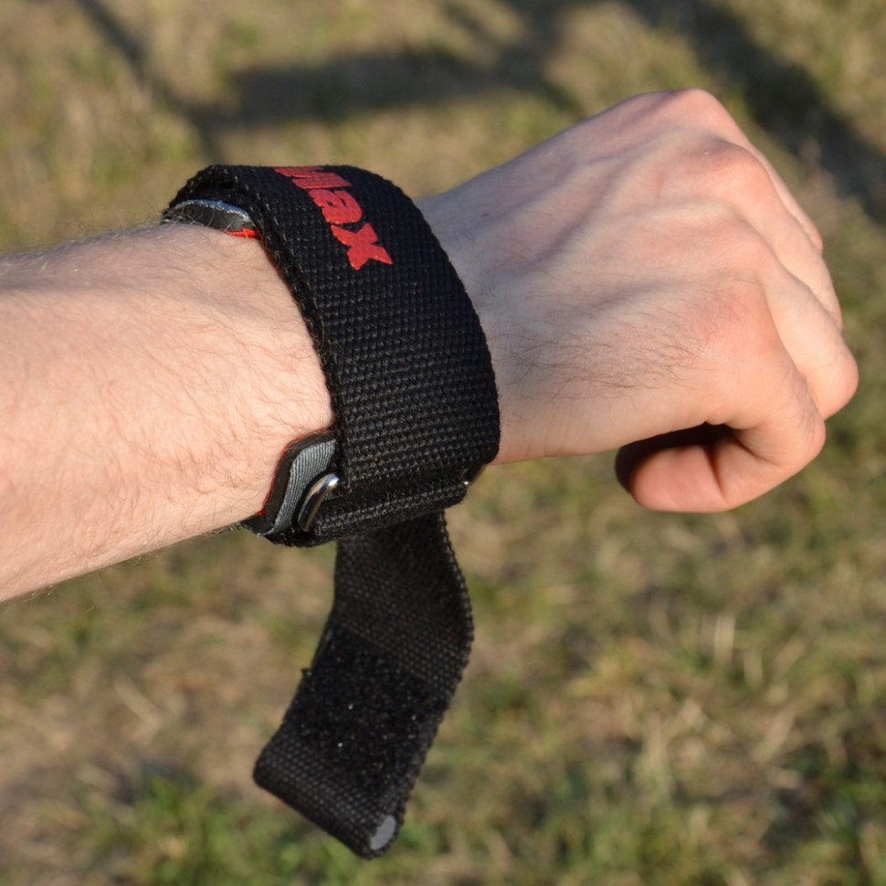 Лямки для тяги PWR Straps+ MadMax MFA-332-U, Black/Grey/Red