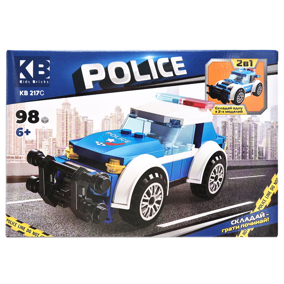 Детский конструктор Полицейская серия Police Limo Toy KB 217C 2 в 1, 98 деталей