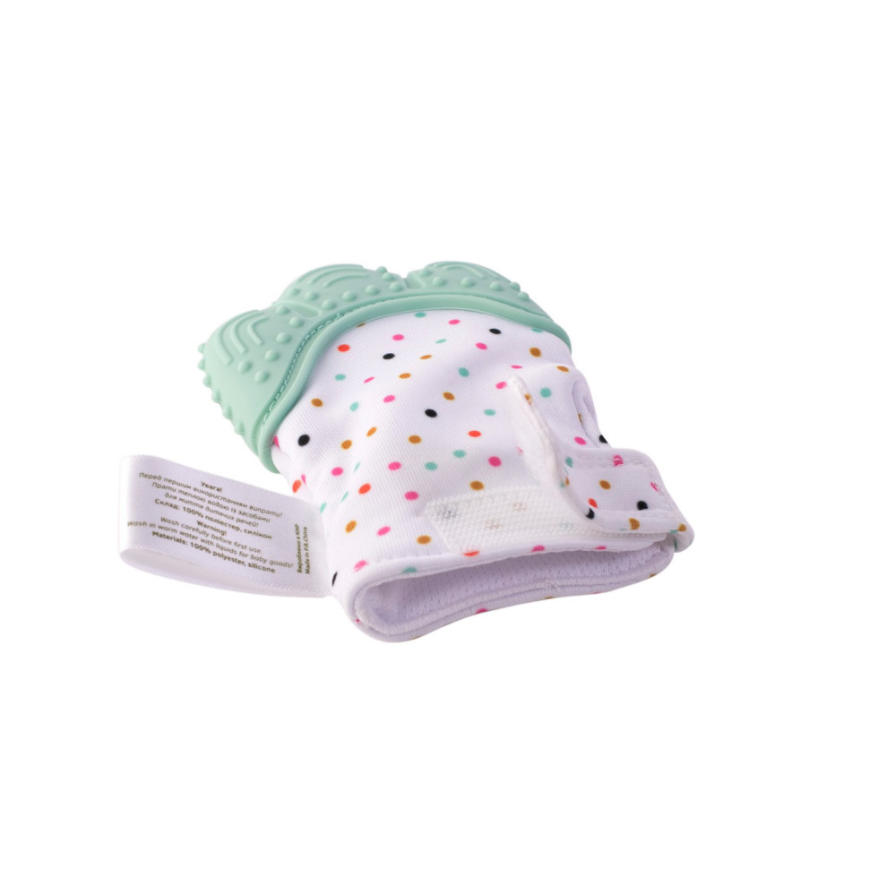 Детский прорезыватель-перчатка Baby Team 4090_бірюзовий