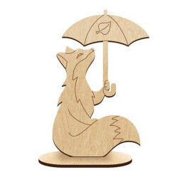 Фигурка для раскрашивания и декорирования "Лиса под зонтиком" Fabrika Decoru FDZ-540