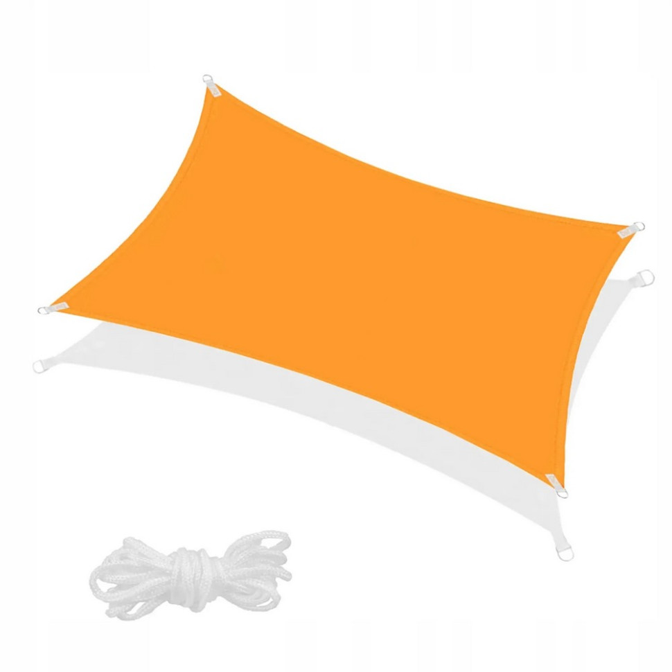 Тент-парус теневой для дома, сада и туризма Springos SN1039, 4 x 2 м, Orange