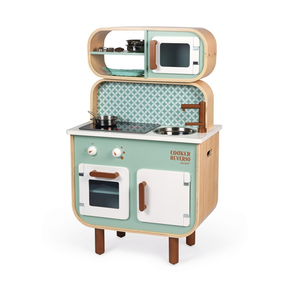 Игровой набор деревянный Кухня Reverso Janod J06594, 55 х 32 х 90,5 см