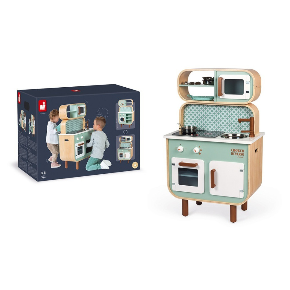 Игровой набор деревянный Кухня Reverso Janod J06594, 55 х 32 х 90,5 см