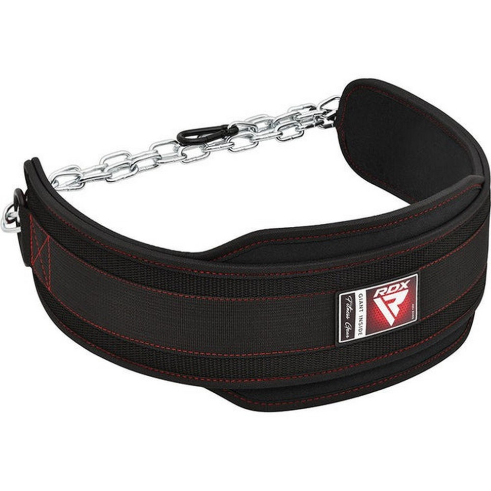 Пояс для отягощений с цепью T7 Pro Dipping Belt 2 Layer RDX Inc Limited WDB-T7B, неопреновый