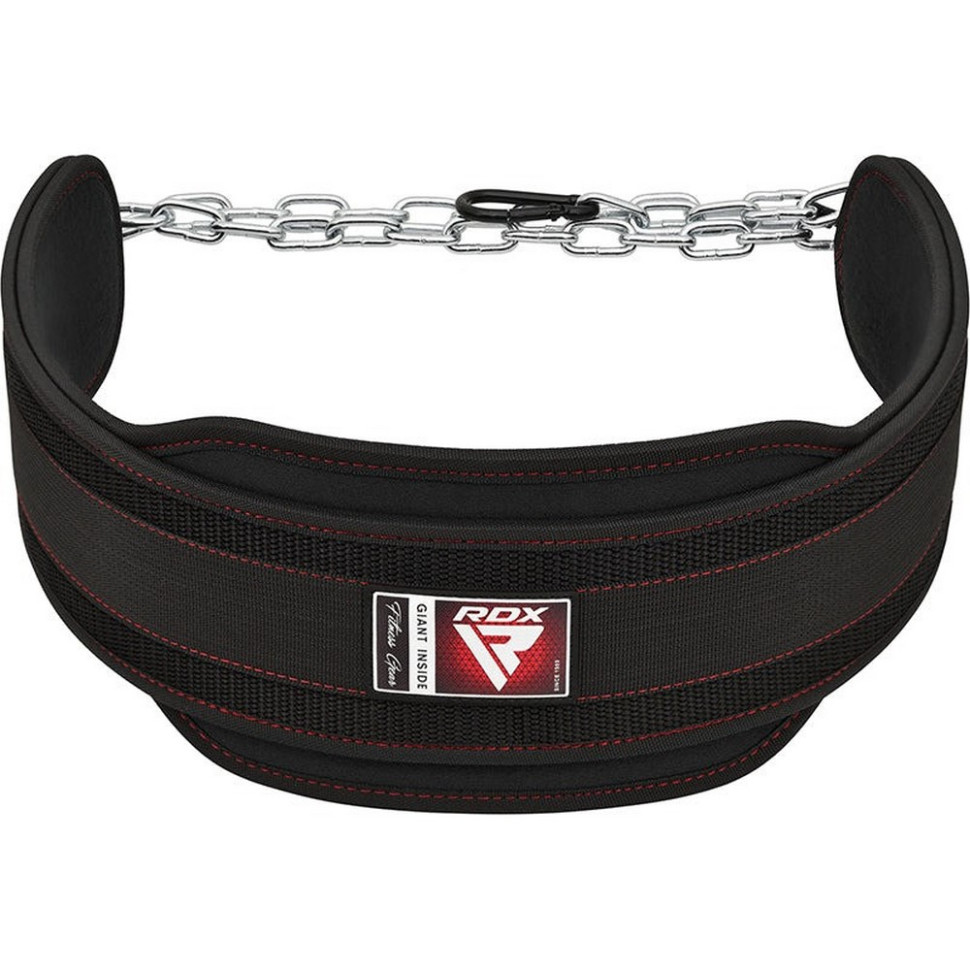 Пояс для отягощений с цепью T7 Pro Dipping Belt 2 Layer RDX Inc Limited WDB-T7B, неопреновый