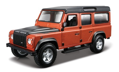 Автомодель - LAND ROVER DEFENDER 110 ( белый, оранжевый металлик 1:32)
