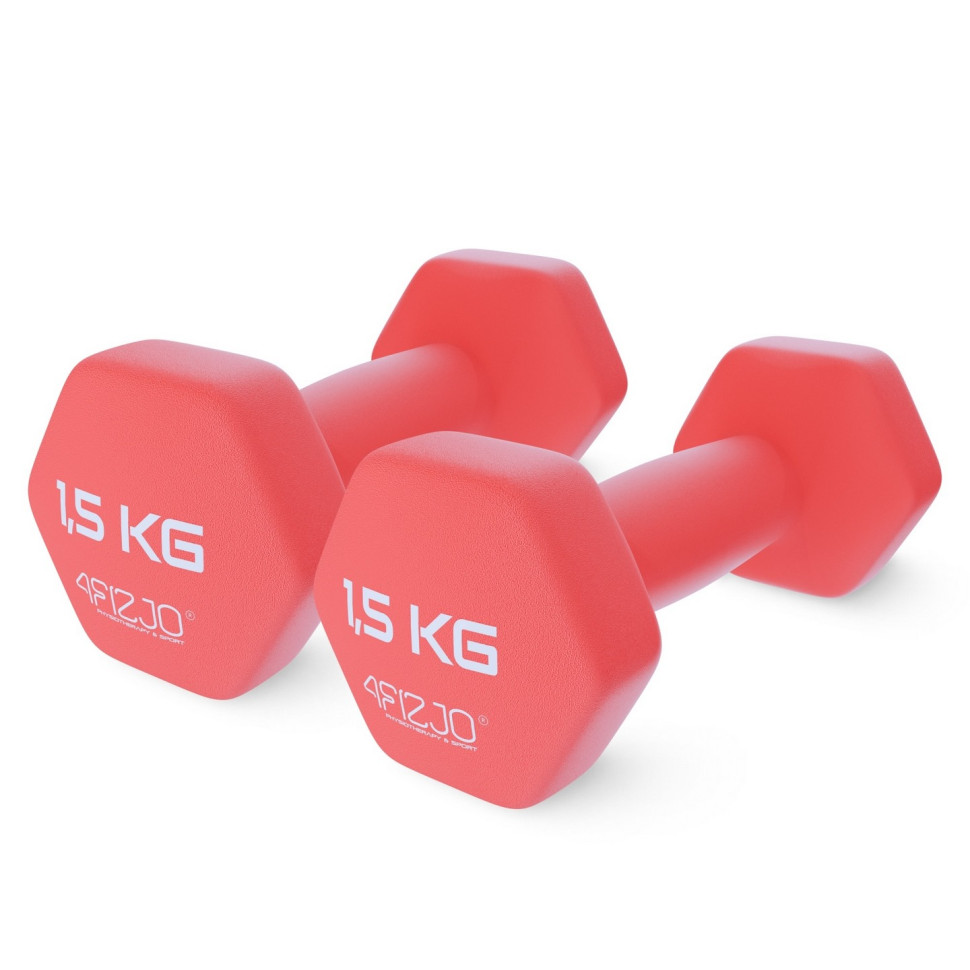 Гантелі вінілові Classic 4FIZJO P-5907739311962 червоний 2 x 1.5 кг