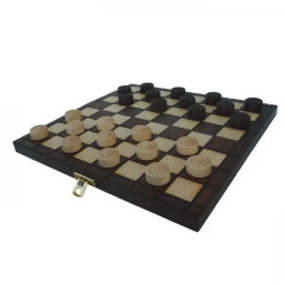 Настольная игра "Шашки" MADON MD190 коричневый, бежевый 25х25 см