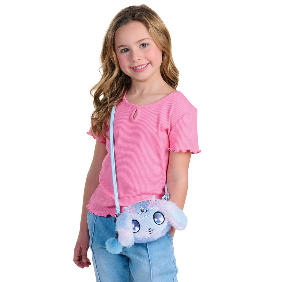 Детская пушистая сумка-кошелек