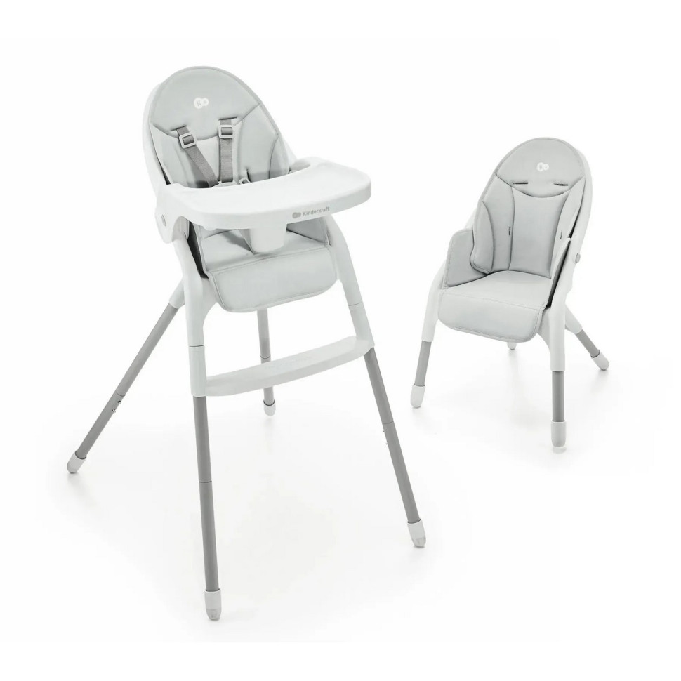 Стільчик для годування Dinnly Kinderkraft KHDINN00LGR0000 Grey